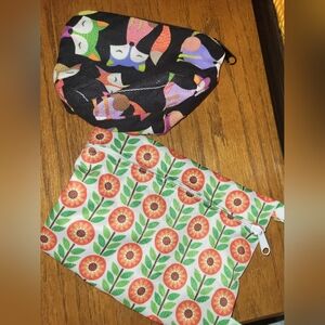 Floral and Fox Print Waterproof Pouches